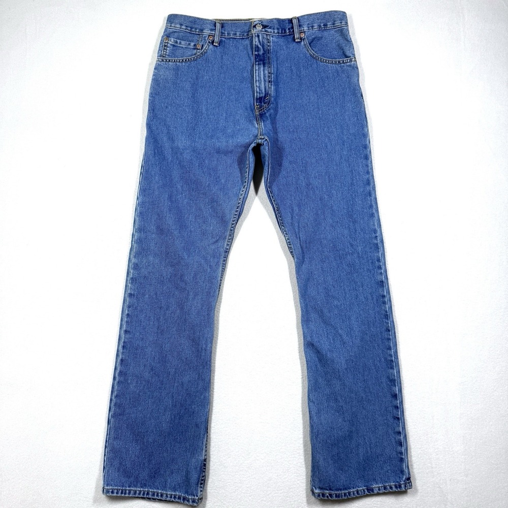 Vintage Levis 517 Jeans 36x34 Bootcut Boot Cut Medium Wash Western Y2K Cowboy